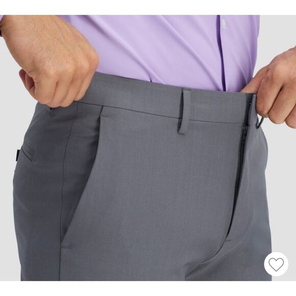 NWT Haggar H26 Men’s Stretch Straight Fit Dress Pants Dark Grey size 32x32 - Picture 6 of 9